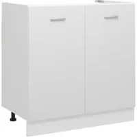 Armadio Inferiore per Lavabo Bianco 80x46x81,5 cm in Truciolato 801196