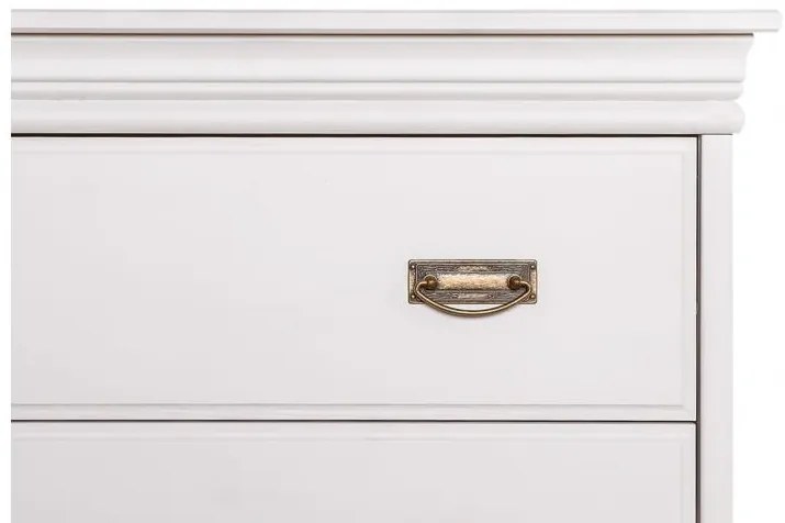 Comò cassettone legno massello bianco shabby toscano