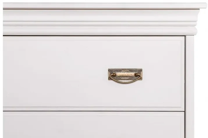 Comò cassettone legno massello bianco shabby toscano