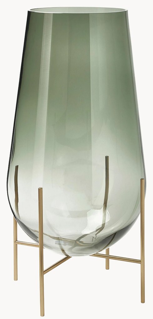 Vaso da terra in vetro soffiato Echasse, alt. 60 cm