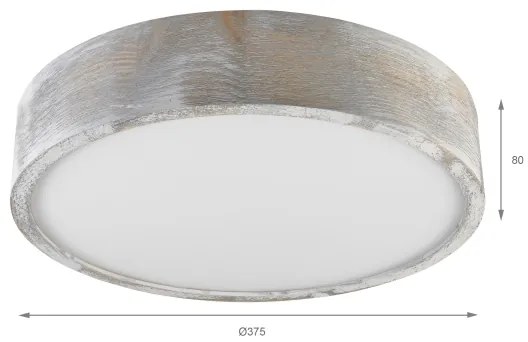 Brilagi - Plafoniera PINO 2xE27/15W/230V pino/argento Ø 37,5 cm