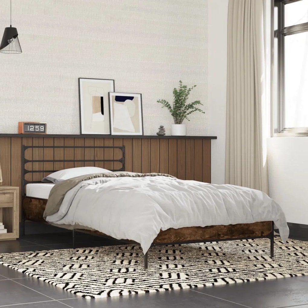Giroletto Rovere Fumo 90x200 Cm İn Legno Multistrato E Metallo /