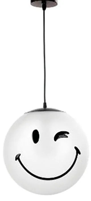 Lampadario Pop Lampadario  Smiley E27 Ø30cm oro paralume oro E27 Ø30cm