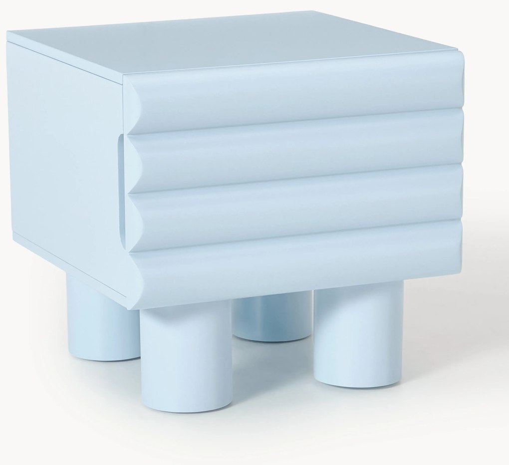 Comodino blu con cassetto Fana