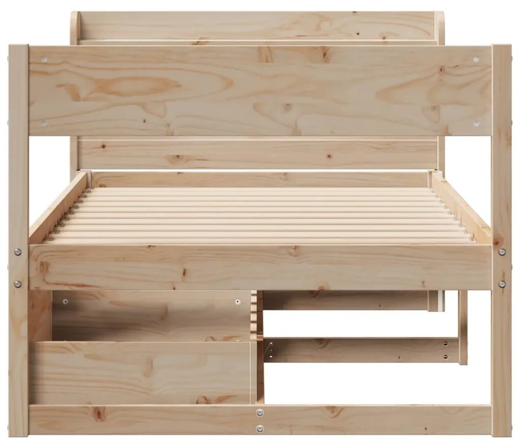 Letto senza materasso 90x190 cm in legno massello di pino