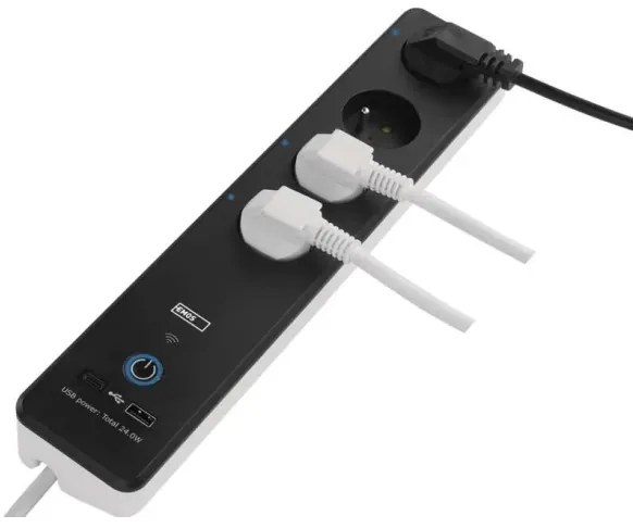 Multipresa smart GoSmart 4Z + USB-A + USB-C 2 m Wi-Fi Tuya con interruttore