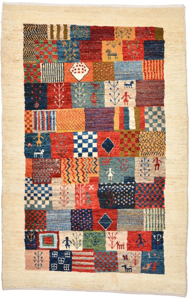 Loribaft Tappeto persiano 90x130 (Iran) Annodato A Mano
