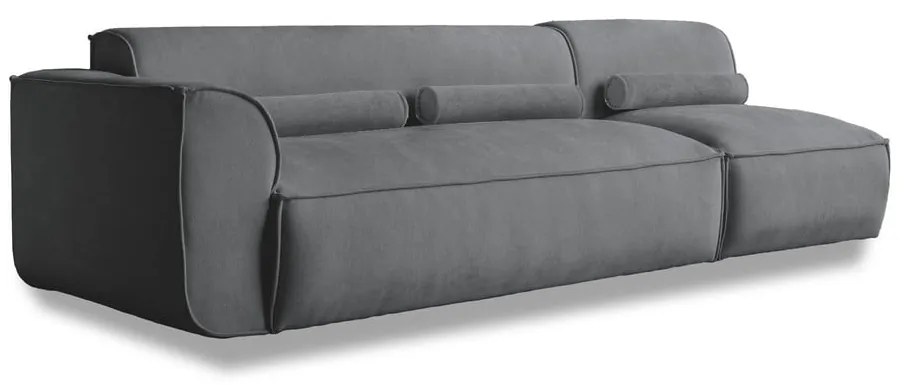 Chaise lounge componibile grigia (con penisola a sinistra) Flex Felix – Miuform