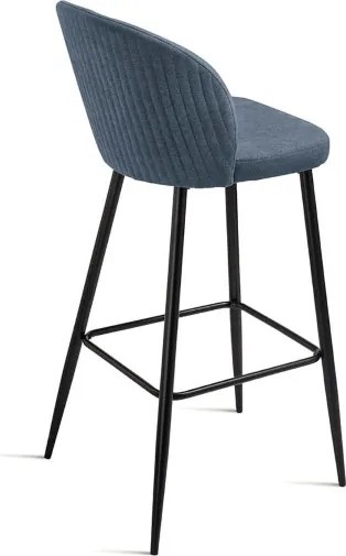 Sgabello in tesssuto Blu con struttura in metallo MEGGIE 2 pezzi