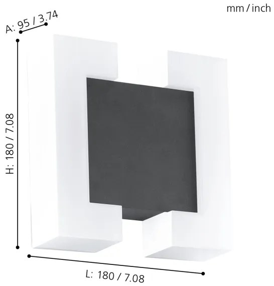Eglo 95988 - Applique a LED da esterno SITIA 2xLED/4,8W