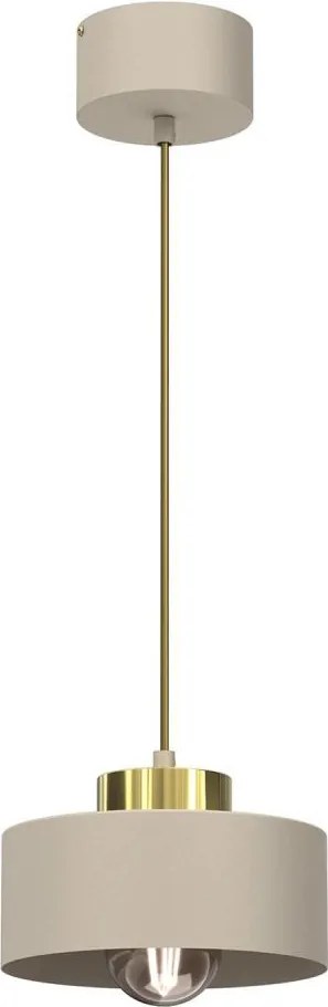 Lampadario su filo MARTI 1xE27/15W/230V beige/oro