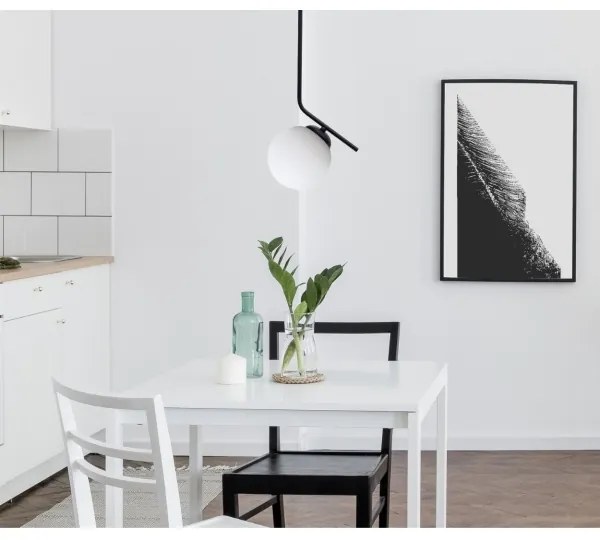 Lampadario a sospensione con filo FIRA 1xE27/60W/230V nero