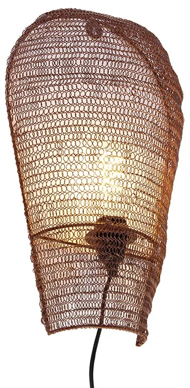 Lampada da parete orientale bronzo 45 cm - Nidum