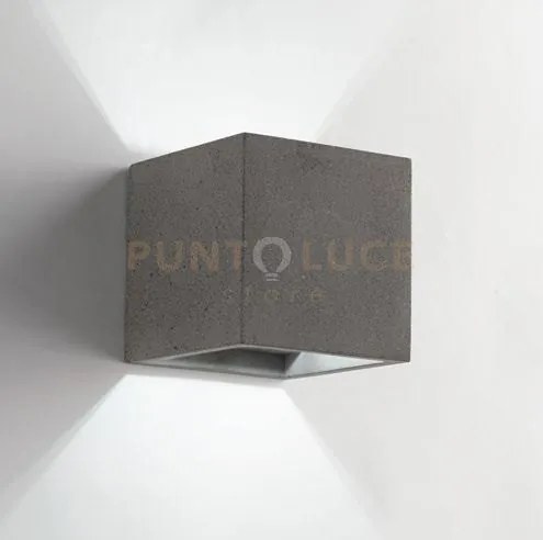 Applique a parete rubik cemento 1 luce attacco g9 11,5x11,5x11,5cm ...