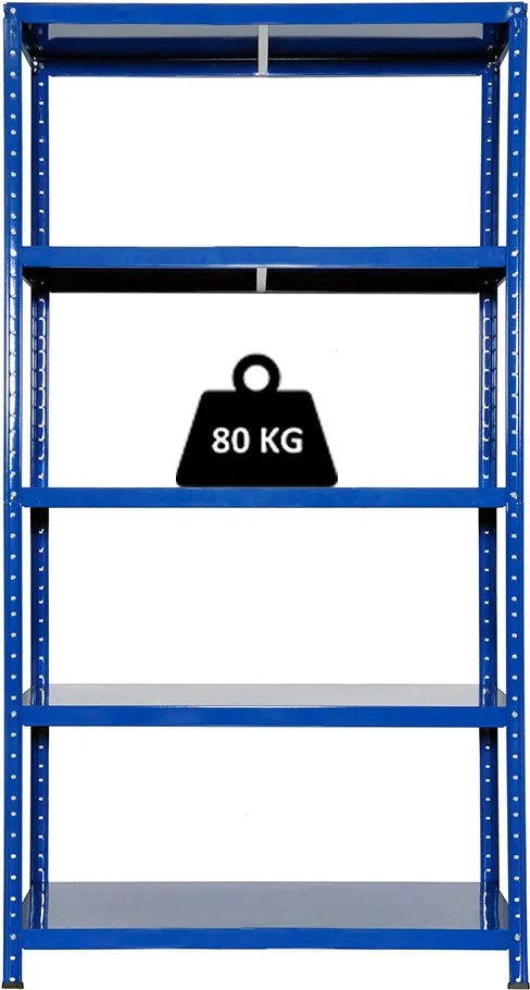 Scaffale in Metallo 5 Ripiani 100x40x187 cm Ettore Blu...