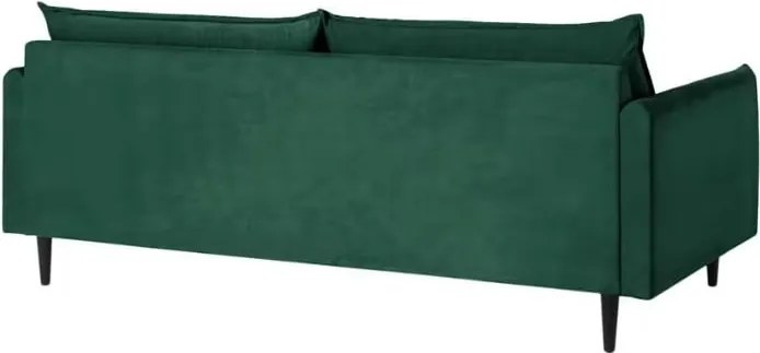 Divano verde scuro con rivestimento in velluto 203 cm Juli – Ropez