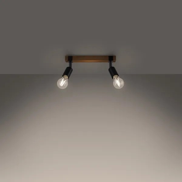 Sollux SL.1296 - Faretto ZUCA 2xE27/15W/230V nero