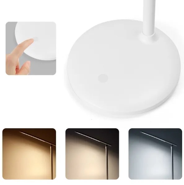 Aigostar - Lampada da tavolo LED dimmerabile ricaricabile 3W 5V 1800mAh