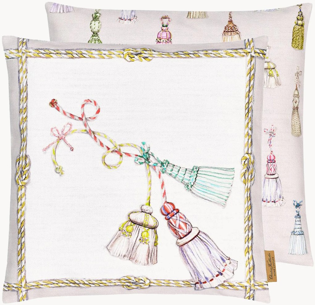 Copricuscino reversibile in cotone Castello