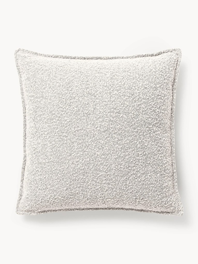 Cuscino decorativo grande in bouclé Lennon, 60 x 60 cm