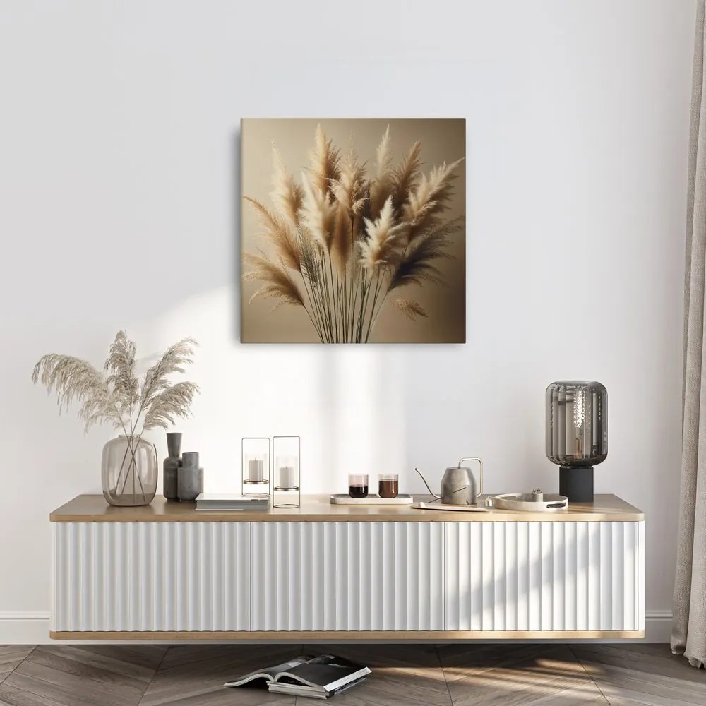 Quadro su tela – Steli delicati di erba pampas