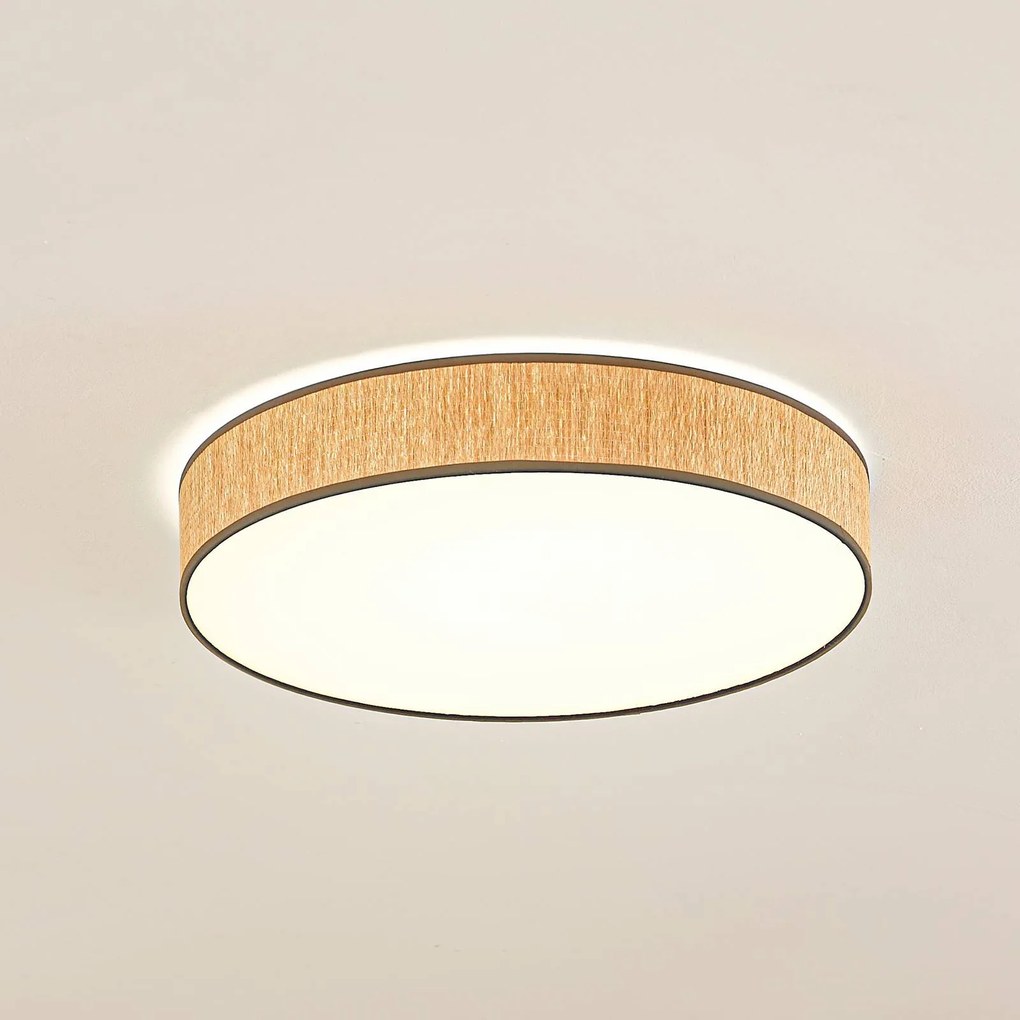 Lindby Plafoniera LED Jutis, beige, alghe, Ø 50 cm