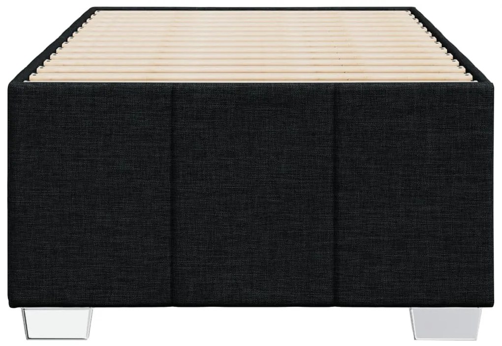 Giroletto senza materasso nero 100x200 cm in tessuto