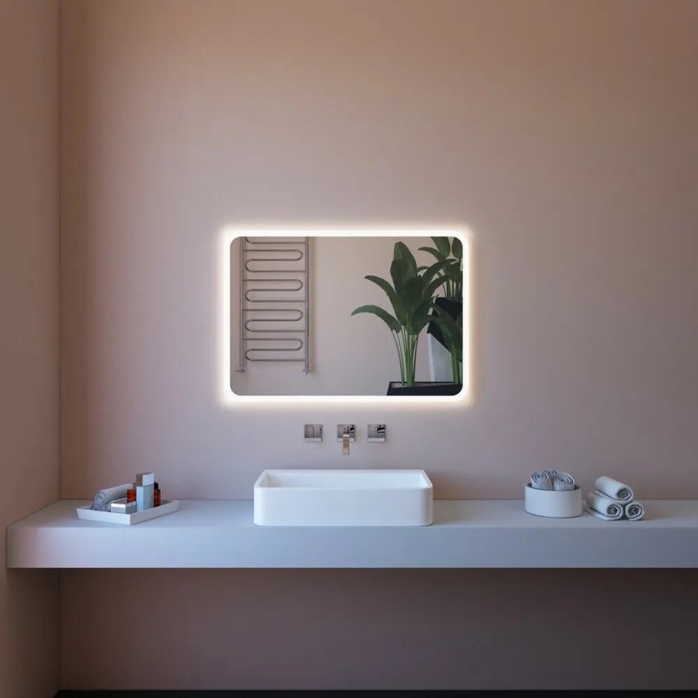 Specchio da bagno rettangolare made in italy