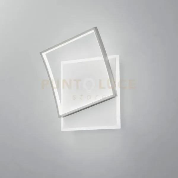 Plafoniera led ayrton quadrata nickel 42w 5200lm cct 37x10x42cm led...