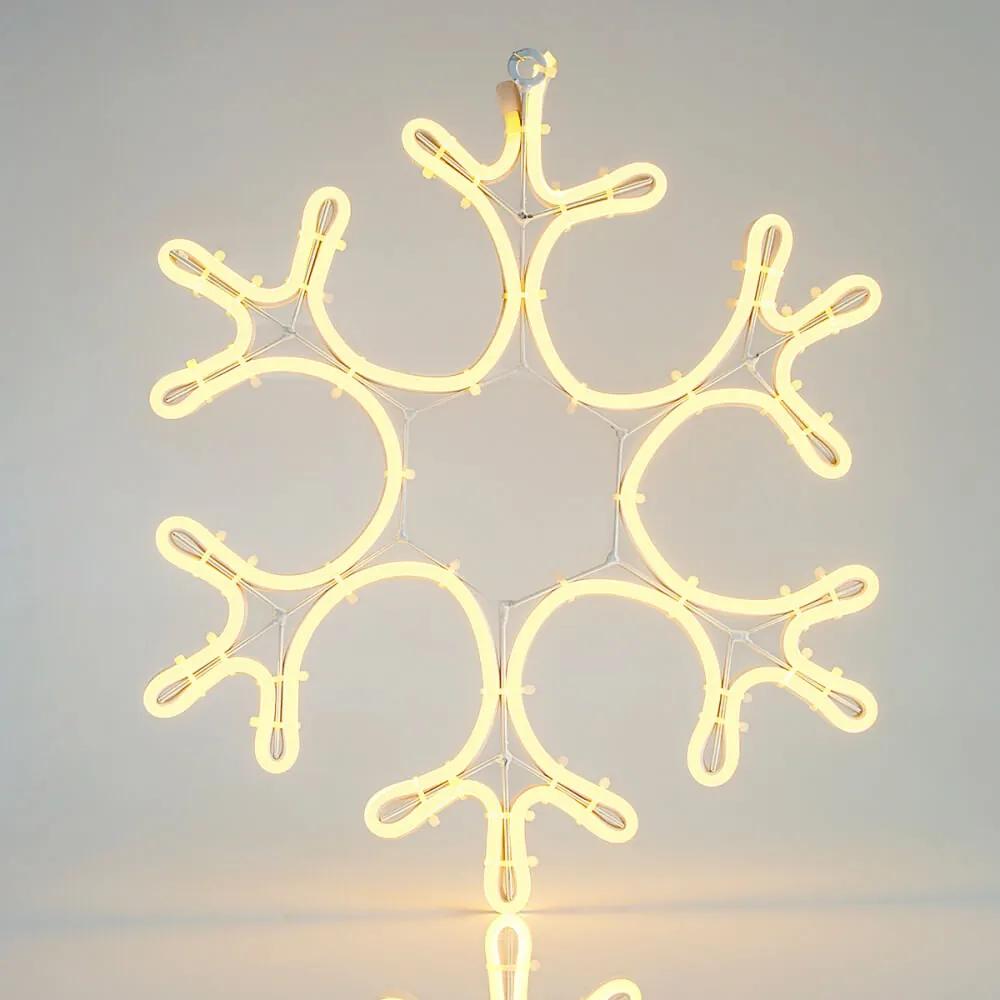 Fiocco Di Neve LED Neon Flex, 58x56cm, IP44 Colore Bianco Caldo 2700 - 3000 °K