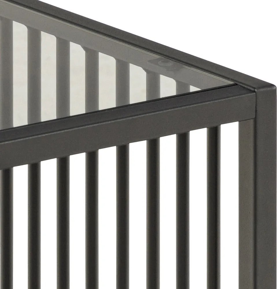 Tavolo contenitore con piano in vetro 40x40 cm Strington - Actona