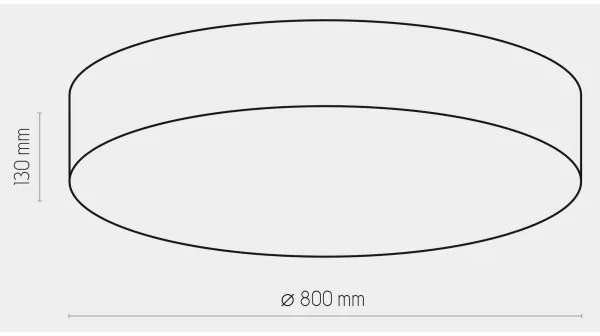 Plafoniera  RONDO 6xE27/15W/230V d. 80 cm nera