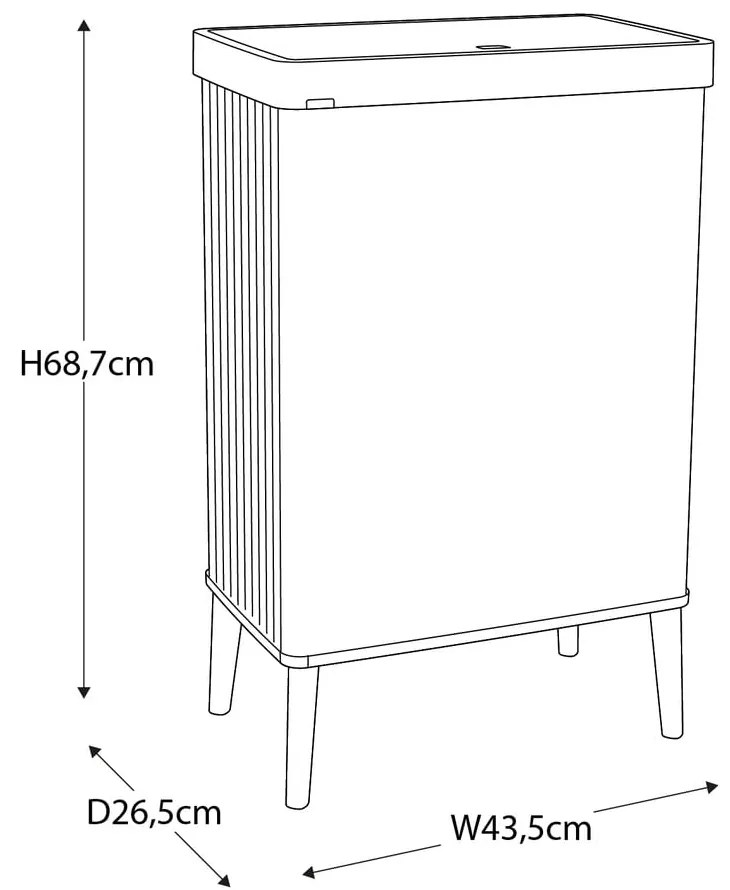 Cestino per la spazzatura rosa touch in plastica riciclata 54 l Verto High - Curver