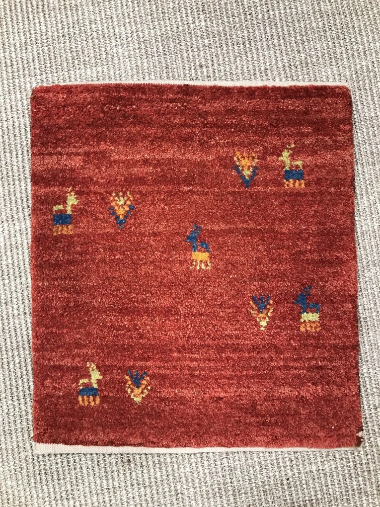 Gabbeh Tappeto persiano 40 x 40 Rosso (Iran) Annodato A Mano