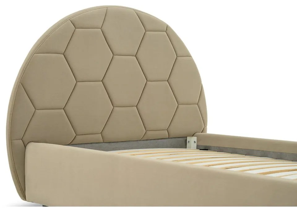 Letto per bambini beige con contenitore 120x200 cm Mercury - Scandic