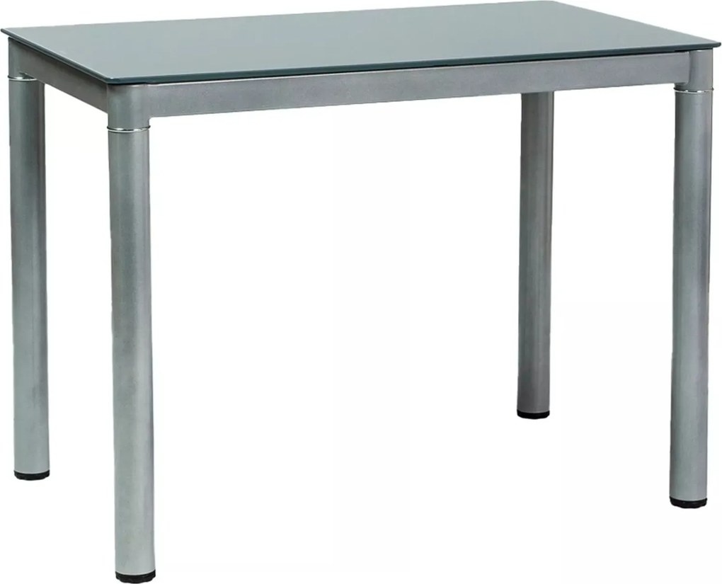 Tavolo Galant in vetro temperato grigio – 100x60x75 cm
