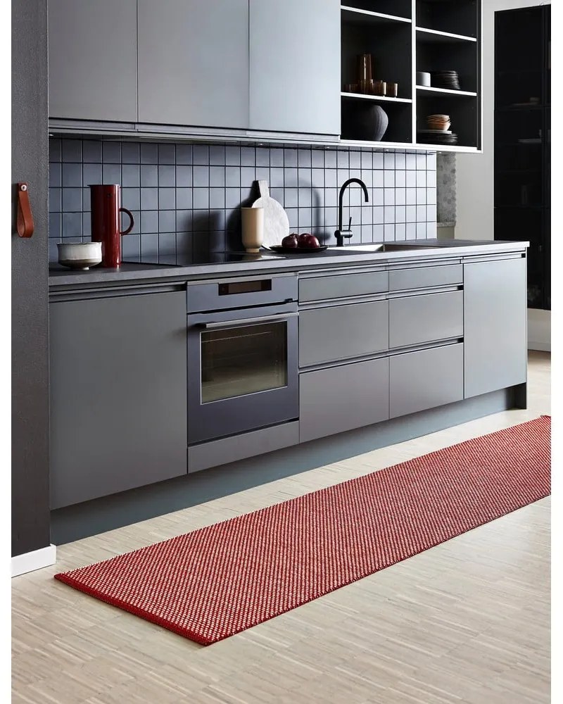 Tappeto da interno/esterno rosso 60x125 cm Effi Dark Red – Pappelina