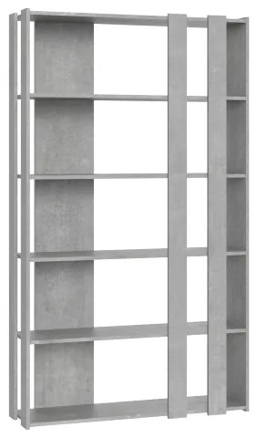 Libreria con 6 ripiani in legno Cemento 120x204h cm - KATO B SMALL