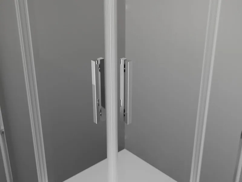 Mexen Exo-S Duo cabina doccia quadrata scorrevole 100 x 100 cm, trasparente, cromo - 8111-100-100-01-00