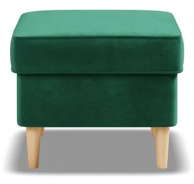 Sgabello scandinavo verde scuro per poltrona