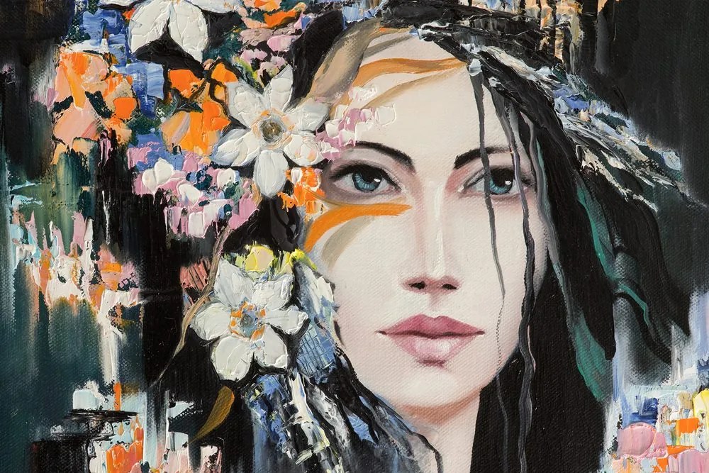 Quadro su tela – Pittura originale di una donna