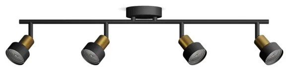 Philips - Faretto CONDUIT 4xGU10/5W/230V nero/ottone