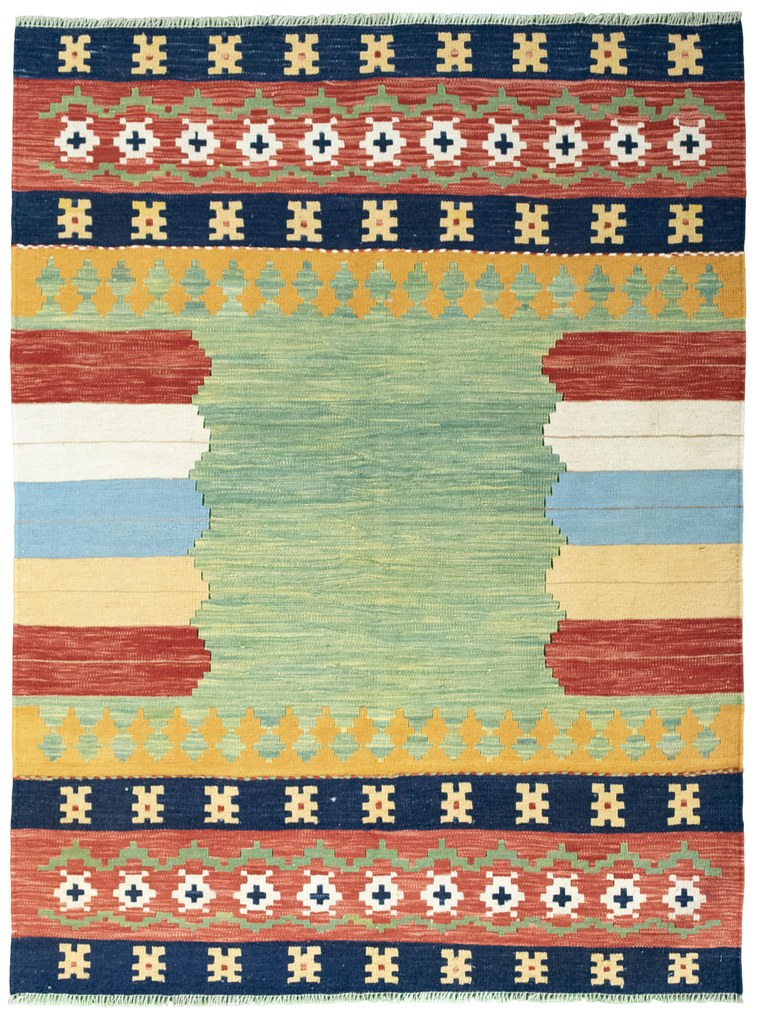 Kilim Tappeto 150 x 200 (Iran) Tessuto A Mano