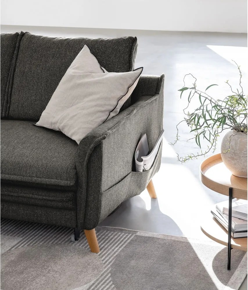 Divano letto angolare grigio scuro (angolo sinistro) Charming Charlie - Miuform