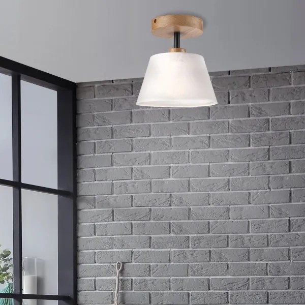 Brilagi - LED  Lampadario a plafone ANTHONY 1xE14/60W/230V quercia/bianco