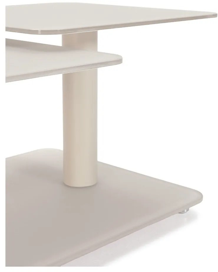 Tavolino da salotto color crema in vetro 54x115 cm Elvi – Marckeric