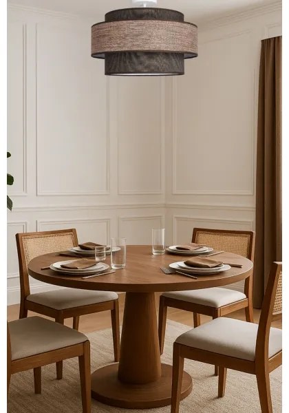 Lampadario a plafone GRACE 1xE27/60W/230V diametro 40 cm marrone/beige