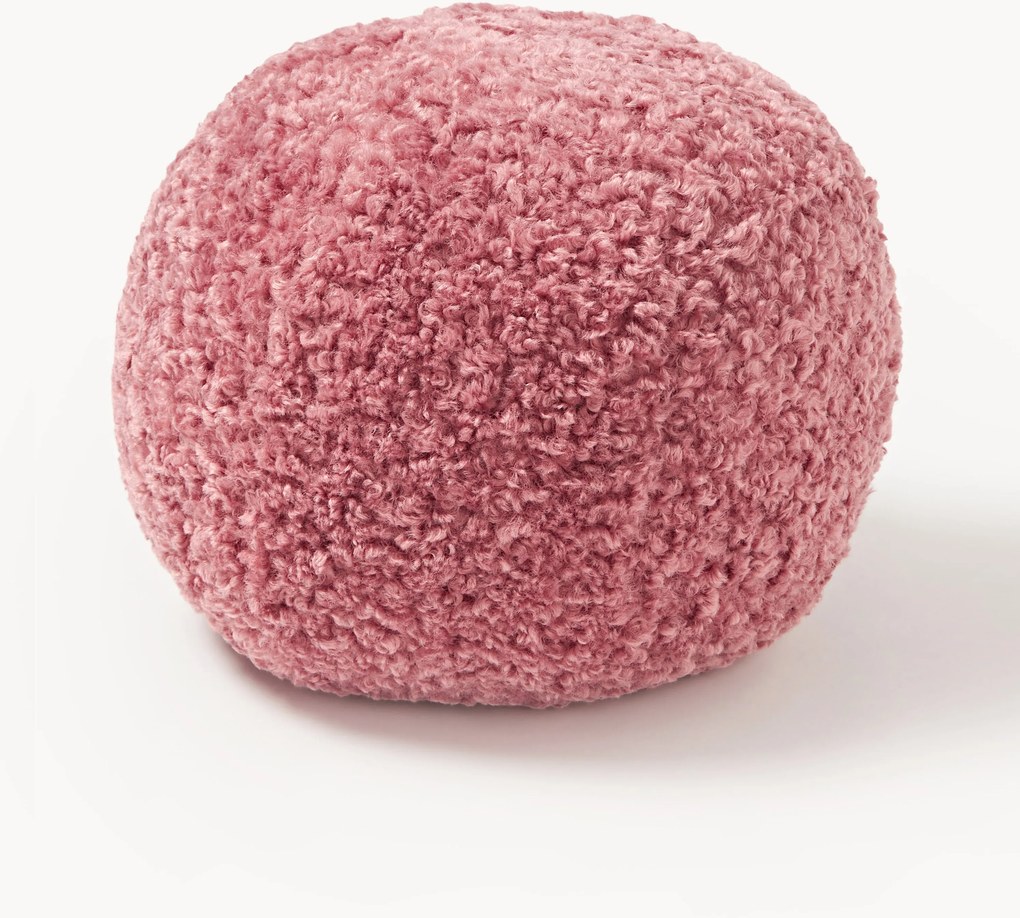 Cuscino decorativo rotondo in teddy Dotty