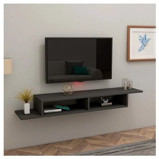 Mobile Porta TV Sospeso 120 Cm Design Moderno Muson Antracite