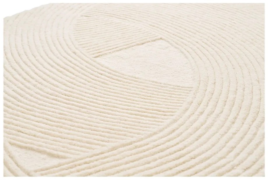 Tappeto in lana color crema tessuto a mano 160x230 cm Pune - House Nordic